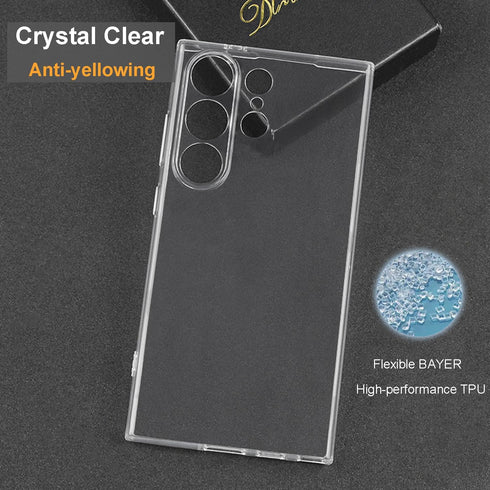 TENOC S24 Phone Case for Samsung Galaxy Ultra, Clear Case Shockproof Protective Bumper Slim Cover