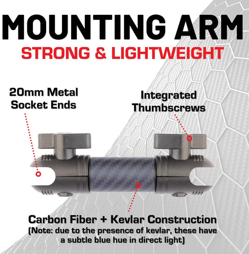 Bulletpoint Mounting Solutions Dash Mount 4.7" Arm for iPhone and Android Smartphones - Fits 20mm Attachment Ball