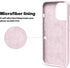 OTOFLY iPhone 13 Pro Case - Slim Liquid Silicone, Shockproof, Anti-Scratch Microfiber Lining, 6.1" (Ice Pink)
