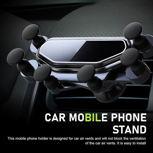 lekiliky Car Vent Phone Mount, Adaptive Mirror-Type & Scratch-Resistant Vent Navigation Holder, Shock-Absorbing