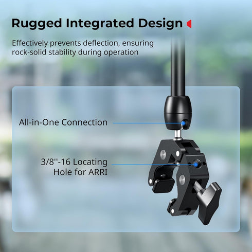 SMALLRIG 24.3x4.5x1.1 0.6lb 5624 Desktop Magic Arm Support with Crab-Shaped Clamp Kit, Aluminum Alloy, in, Payload