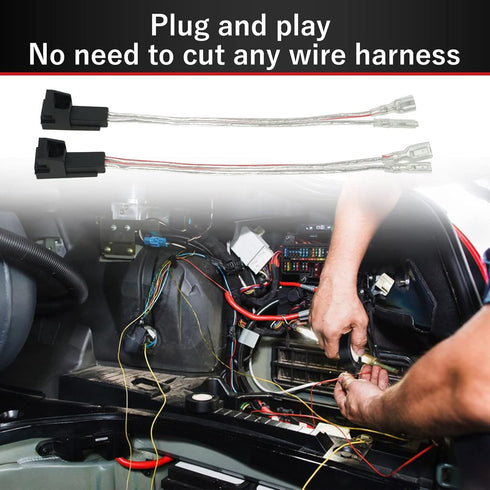 RED WOLF Door Speaker Wiring Harness Replacement for Chevy GMC Silverado Sierra 1995-2009, Buick 1995-2006, Cadillac 1988-1999 Install Aftermarket Audio Speaker Wire Cable 4 PCS