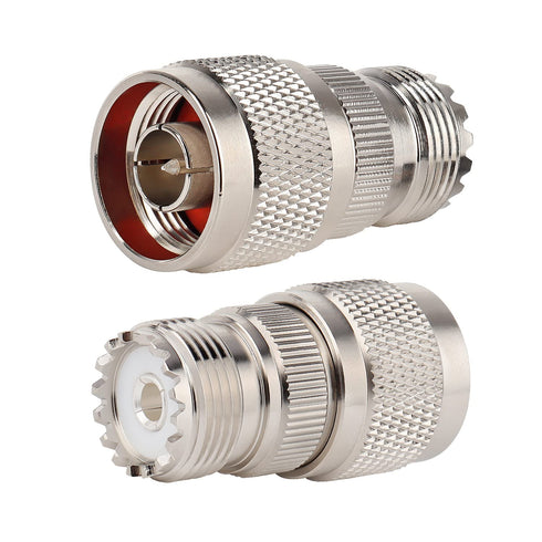XRDS -RF N Male to UHF Female Adapter, N Connector to PL-259 SO-239 Coax RF Coaxial Cable Connectors