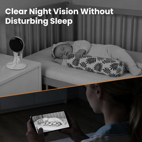 woomo 2K 2-Way Setup 2.4G Indoor Camera for Pet & Baby Monitoring, Clear View, Motion Alerts & Night Vision, Audio