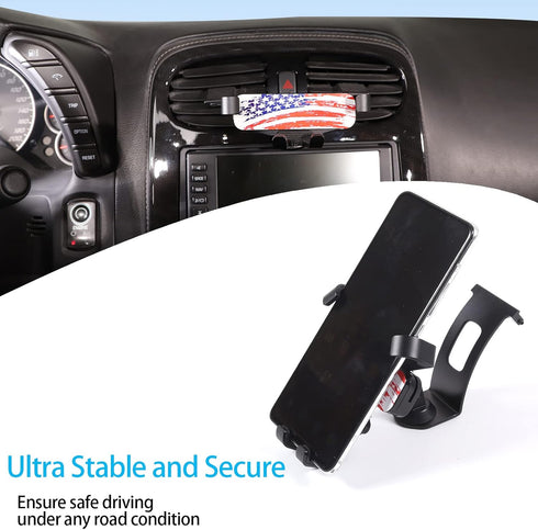 Lcojicep Car Phone Holder Compatible with Corvette C6 2005-2013, Phone Mount Accessories for All Mobile Phones