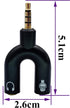 3.5mm Headphone Y Splitter Adapter Gold Plated 4 Pole 3.5mm Male to 3.5MM Headphone+Microphone (MIC) Female Plugs Audio Stereo Converter(2-Pack)