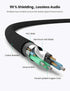 UGREEN 3.5mm to 2 Male RCA Cable, Braided Hi-Fi Sound Auxiliary RCA Y Splitter, 3.3FT, Metal Shell Shielded Aux RCA Y