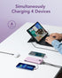 VEGER Portable Charger 10000mAh for iPhone, Built-in Cables and Wall Plug, Slim Fast Charging Power Bank - Purple