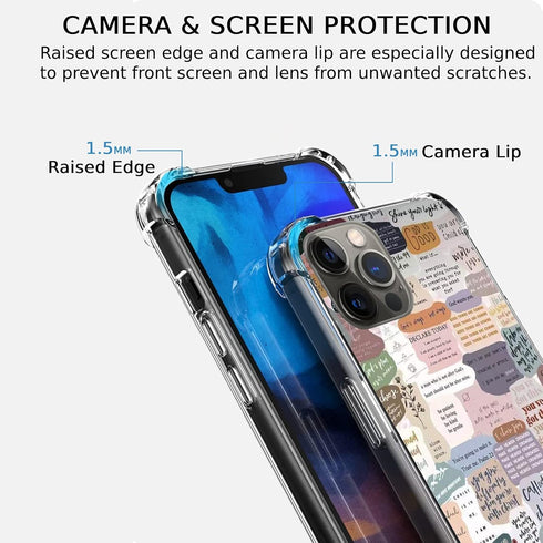 Bible Verses Aesthetic Phone Case for iPhone 11 Pro, Cute Indie Christian Positive Quotes Cover for Teens Men Women