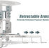WALI Projector Ceiling Mount, Universal Low Profile with Retractable Arms and Multiple Adjustment Function (PM-002-W),