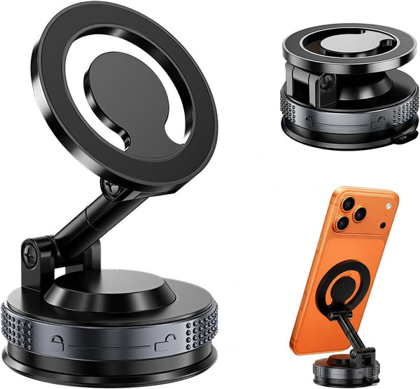 MinVix Vacuum Magnetic Phone Holder, Upgraded Suction Phone Mount, 360 Adjustable Car Phone