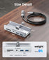 ORICO USB Hub 3.0, Clamp USB C Adapter with Extra Power Port, 2 USB-A Data Ports, SD/TF Card Reader