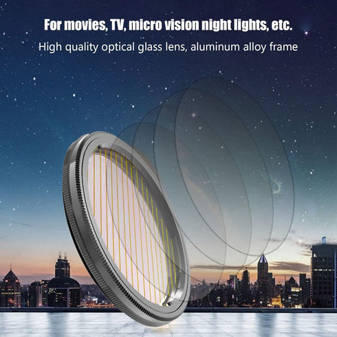 Camera Lens Filter Gold Streak Anamorphic Effect Photography Filter Accessories (37mm)
