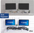 FITUEYES Dual Monitor Stand - 3 Shelf Computer Monitor Riser, Adjustable Wood Desktop Stand for Office Supplies, Medium