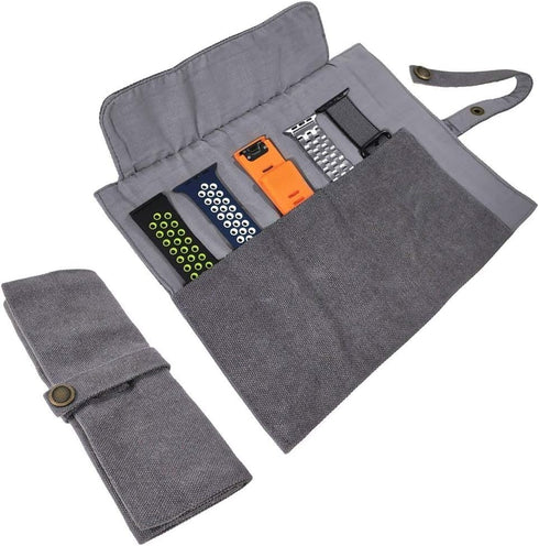 Watch Band Accessories – Smart Watch Band Cotton Canvas Portable Storage Bag Case Pouch Organizer for Apple, Garmin,