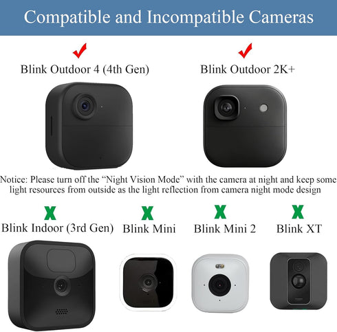 VVHOOY 4 (4th 2K+, 20-Degree Window Mount Compatible with Blink Outdoor Camera Gen) Blink Outdoor Secured Camera Glass