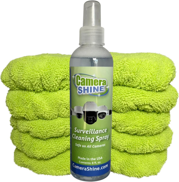 CameraShine PRO Refill Kit with 10 Reusable Bonnets and 8oz Anti-Static Cleaning Spray
