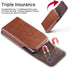 Miimall Phone Belt Holster Case for Galaxy S24 Ultra, S23 Ultra, S22 Ultra 5G, Google Pixel 8 Pro - Coffee-X-Large