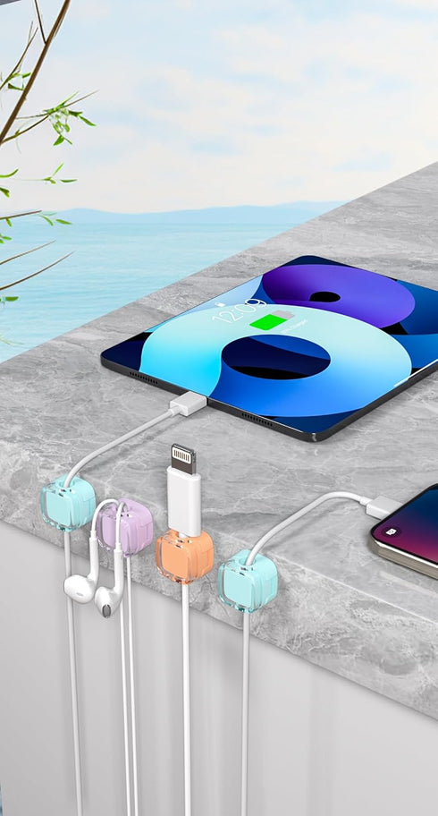 6 PCS Cable Organizer, Charger Organizer, Cord Holder for USB Charger Cable, Ideal Cable Management for Cars,