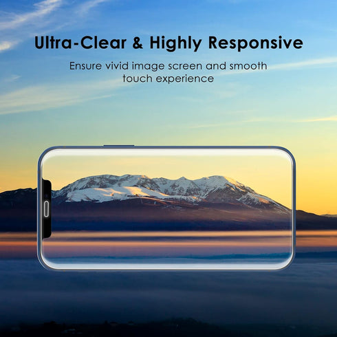 JETech One Touch Install Screen Protector for iPhone 12/12 Pro 6.1-Inch, Full Coverage Tempered Glass Film, 2-Pack