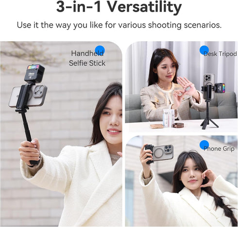 ULANZI Select JJ02 3 1 4 2 360 ULANZI Mini Phone Tripod with Romote for iPhone - in Cell Phone Selfie Stick Tripod