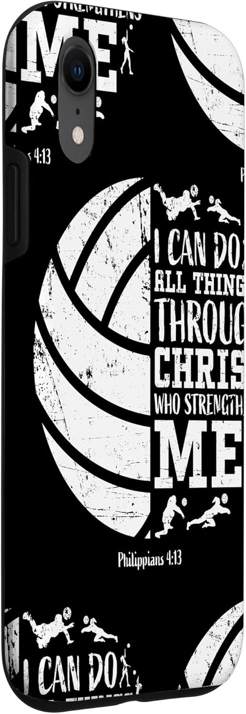 Cute iPhone XR Volleyball Phone Case with Christian Verse - Perfect Gift for Teen Girls!