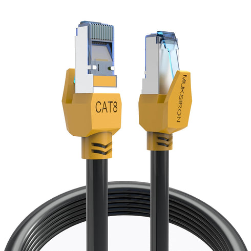 Cat 8 Ethernet Cable 3 ft Black, Multiple Size Options, Heavy Duty