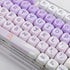 Gliging Keycaps 142 Keys Purple Rabbit Cute MOA Profile, Dye-Sublimation for Cherry MX Switches Mechanical Keyboard