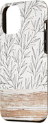 Boho Rustic Botanical Leaf Pattern Vintage Beige Case for iPhone 12 Pro Max