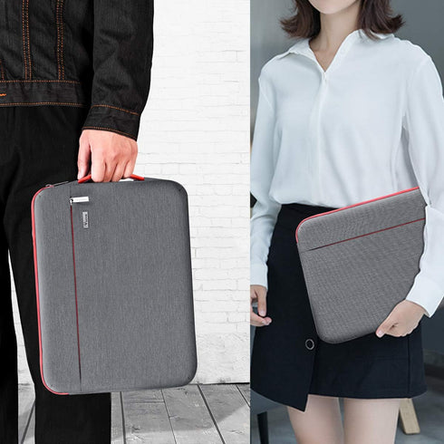 Voova Laptop Sleeve Case 13-13.6 Inch, Waterproof Slim Computer Bag Cover for MacBook Air/Pro, Grey