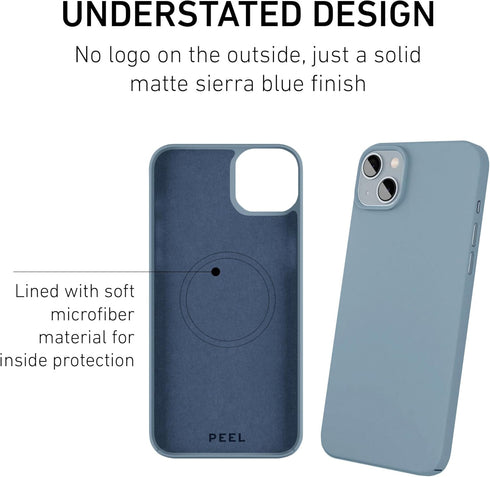 PEEL Magnetic Case for iPhone 14 Plus (Sierra Blue) – Ultra Slim, Minimalist Design