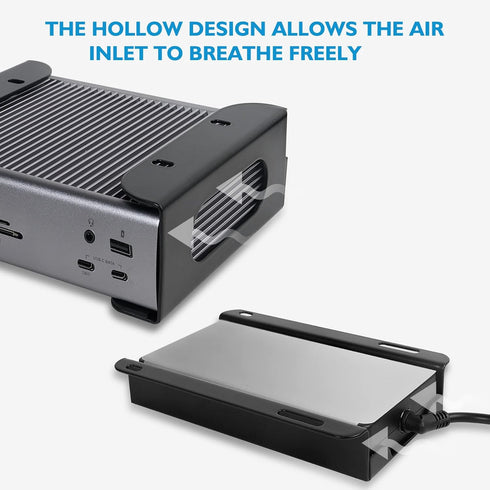Under Desk Holder for Thunderbolt 4/3 Dock and Power Cable, Iron Storage Rack for TS4/TS3 Plus