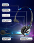 Headsets Headset (UC600) Wantek Corded USB Mono with Noise Cancelling Mic and in-line Controls, UC Business for Skype