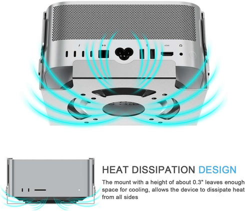 Mac Studio Mount, IFCASE Heat Dissipation Design, Under Desk Wall Mount Stand for Mac Studio M2 M1