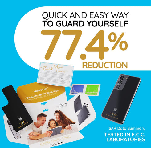WAVEBLOCK Protection Sticker for Samsung Galaxy S23 - Harm Blocker for Smartphone, 5G Shield Reduction, Fits Beneath