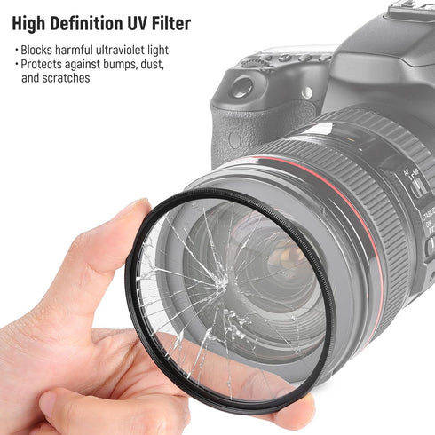 NEEWER 77mm UV/CPL/ND Lens Filter Kit with Hard Shell Case, Multicoated Optical Glass & Aluminum Alloy Frame