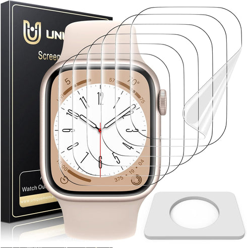 UniqueMe 6 Pack Apple Watch Screen Protector 40mm, Anti-Scratch Flexible Film for iWatch 40mm
