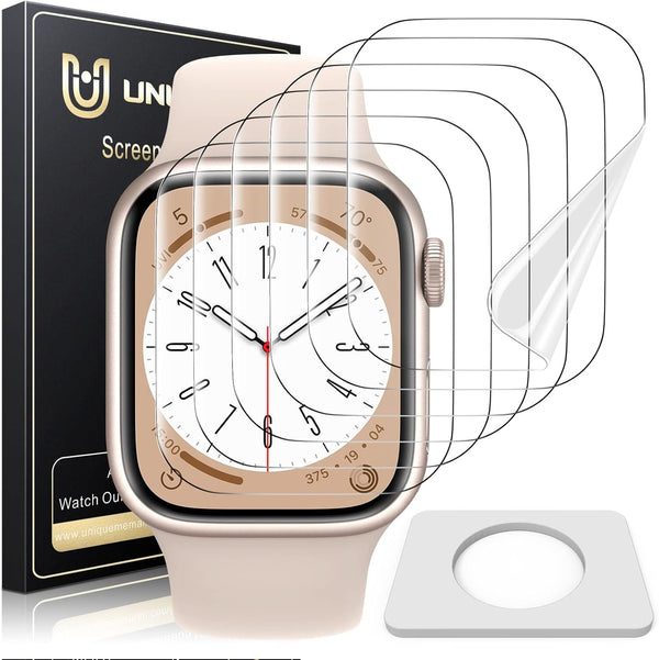 UniqueMe 6 Pack Apple Watch Screen Protector 40mm, Anti-Scratch Flexible Film for iWatch 40mm