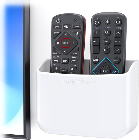 TotalMount Universal Remote Control Holder, Attaches to Wall or TV, Compatible with All Remotes