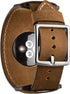 Compatible Apple Watch Band, Genuine Leather Bracelet Wrist Strap for 49mm, 46mm, 45mm, 44mm, 42mm (Cuff Brown)