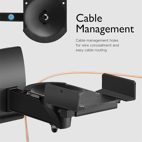 TNP Dual Bookshelf Speaker Wall Mount - 2 Pack, Adjustable, Compatible with Sony, Bose, Yamaha, Pioneer, Supports 66 lbs
