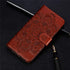 LEECOCO Mandala Brown Case for Galaxy S10e, Luxury PU Leather Flip Wallet with Magnetic Stand & Card Slot
