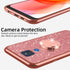 Phone Case for Motorola G Play 2021, nancheng Soft TPU Silicone Clear Cover with Lanyard Stand - Rose Gold
