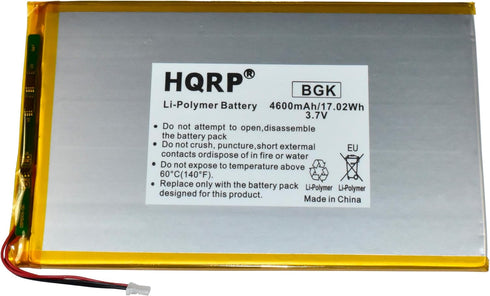 HQRP Battery Compatible with RCA 10-Inch Viking Pro RCT6303W87, 3.7v 4Ah 4600mAh