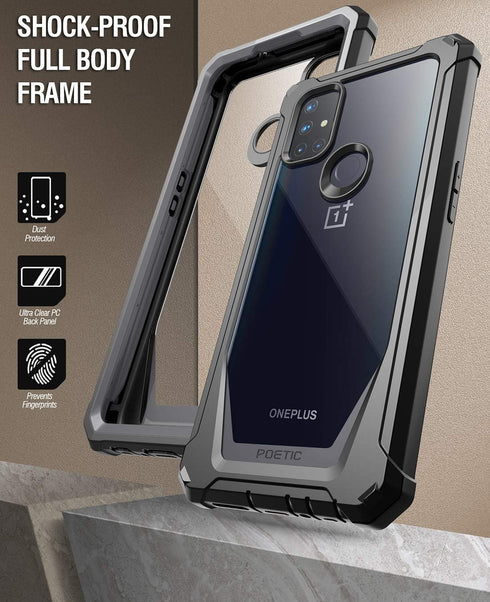 Poetic Guardian Series Case for OnePlus Nord N10 5G, Full-Body Hybrid Shockproof Bumper Cover, Black
