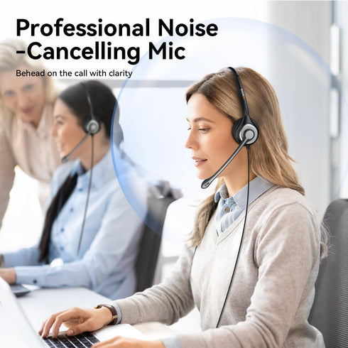 Headset Headset Headset Wantek wtih Mic, USB with Microphone for PC, Computer with Noise Canceling Microphone with Mute