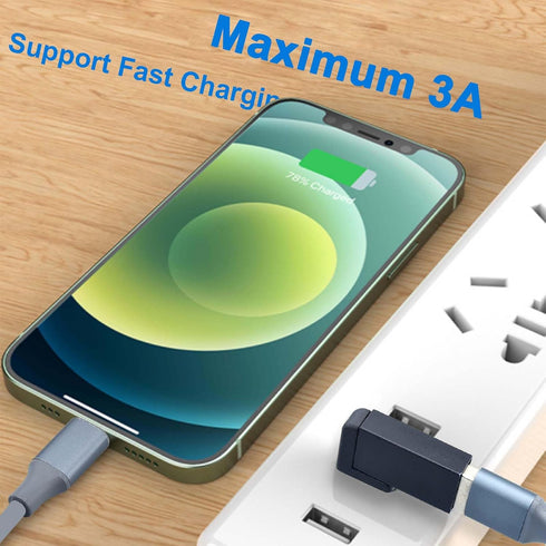 USB 3.0 90 Degree Left Right Angle USB-A Male to Female Adapter Extender Connector, USB Extension Adapter 2 Pcs for