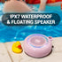 Bluetooth Shower Speaker Waterproof, Small Portable Wireless Speaker with Clip, Powerful Bass, Colorful Lights, TWS