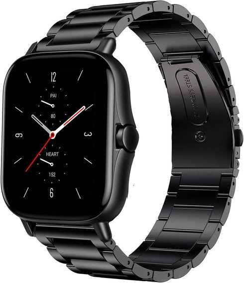 Compatible for Amazfit GTS 3 Band, YOUkei Quick Release Stainless Steel Replacement Straps for GTS 2/2 Mini/3