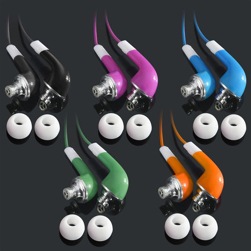 Earbuds Bulk for Kids Students School Classroom 30 Pack, Wholesale Disposable Earphones Headphones for Computers Chromebook iPad PC Android Phone, Fits All 3.5mm Interface